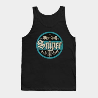 Vintage Blue Disc Golf Sniper Tank Top